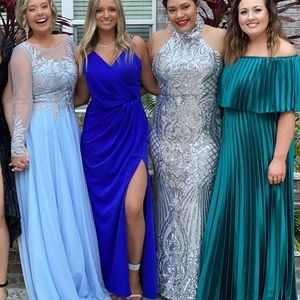 Silver Sequin Formal Dress